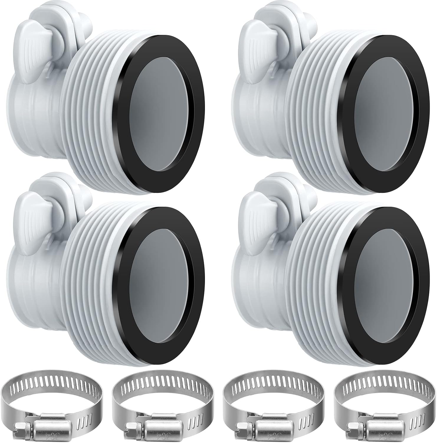 4 Pcs Pool Hose Adapters 1.25 to 1.5 Type B Hose Adapters