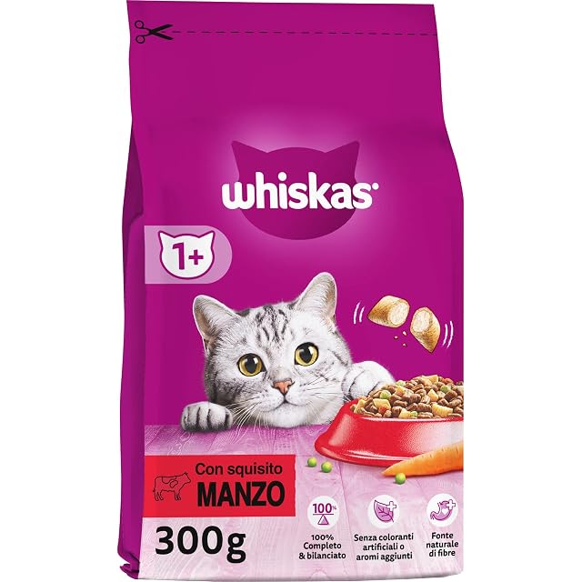 Whiskas Comida Seca para Gatos Adultos, 14 x 300 g