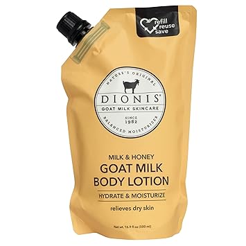 Dionis Milk & Honey Goat Milk Body Lotion Refill Pouch, 20 Fl Oz Pack of 1