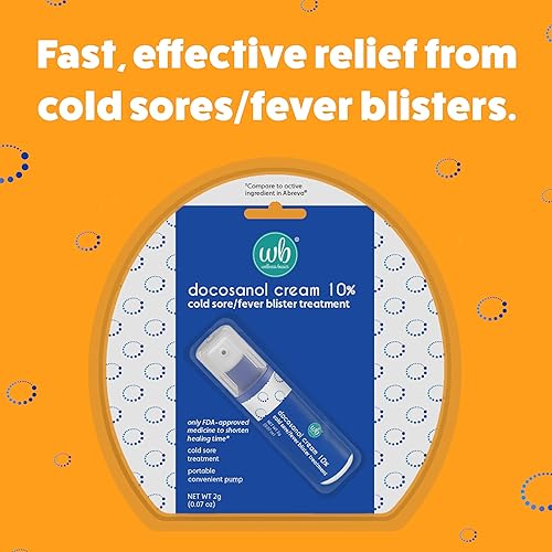 Miniatura 3 de Wellness Basics Docosanol Cream 10%  Tratamiento para herpes labial  Acorta el tiempo de curación  0.07 oz - Bomba