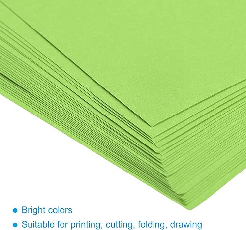 Miniatura 4 de MECCANIXITY 100 hojas de papel de copia de color de 8 12 pulgadas, papel de impresora de 2.54 ozm, verde fluorescente para impresión de oficina,