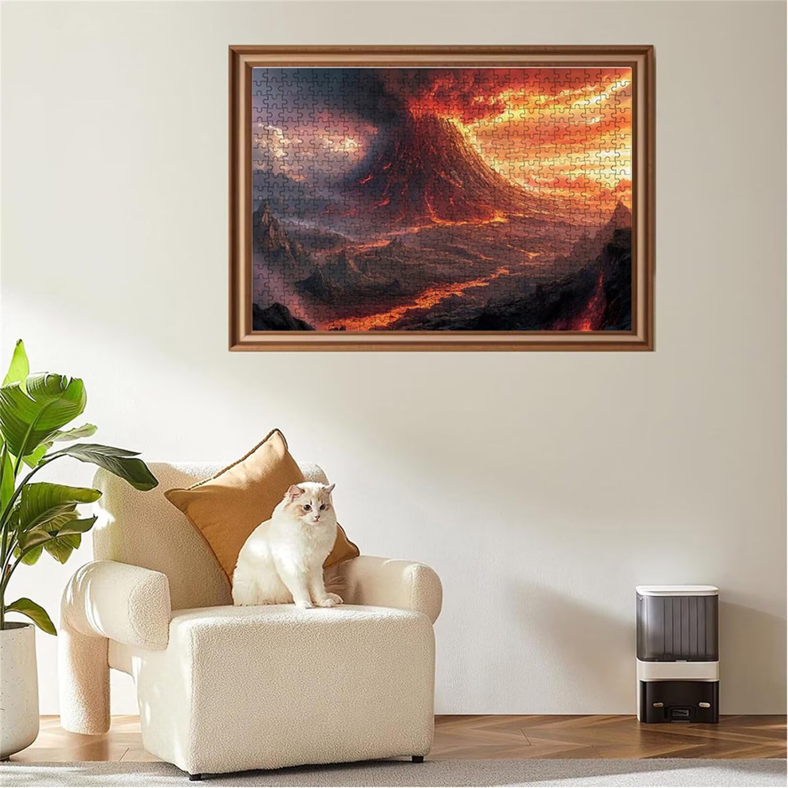 Puzzle 2000 sztuk wulkan puzzle krajobraz drewniane układanki, klasyczne dla dorosłych diY gra wyzwanie idealnie pasują między literami z tyłu układanki dla dzieci i dorosłych wiek 14 lat Z-2
