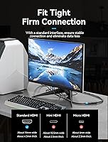 Vista 6 de VENTION Cable de extensión HDMI 4K, extensor HDMI de 1.6 pies macho a hembra, cable adaptador de alta velocidad compatible con Roku TV Stick PS5 PS4