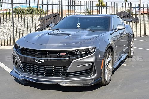 Miniatura 2 de Repuesto para Chevrolet Camaro LT LS RS SS 2019  Divisor de labio inferior de parachoques delantero estilo ZL1 de fibra de carbono