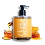 Panier des Sens - Moisturizing Hand Soap - Honey Fragrance - French Traditional Savon de Marseille Soap with Coconut Oil - Refillable Kitchen & Bathroom Soap - 16.9 Fl.oz Liquid Hand Wash 97% Natural