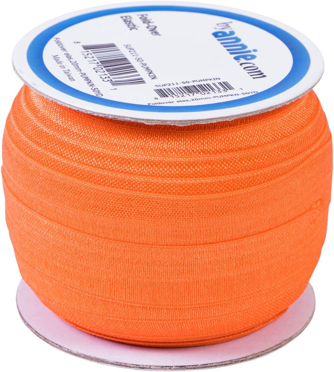 By Annie 3/4" x 50 yd Fold-Over Elastic, Pumpkin