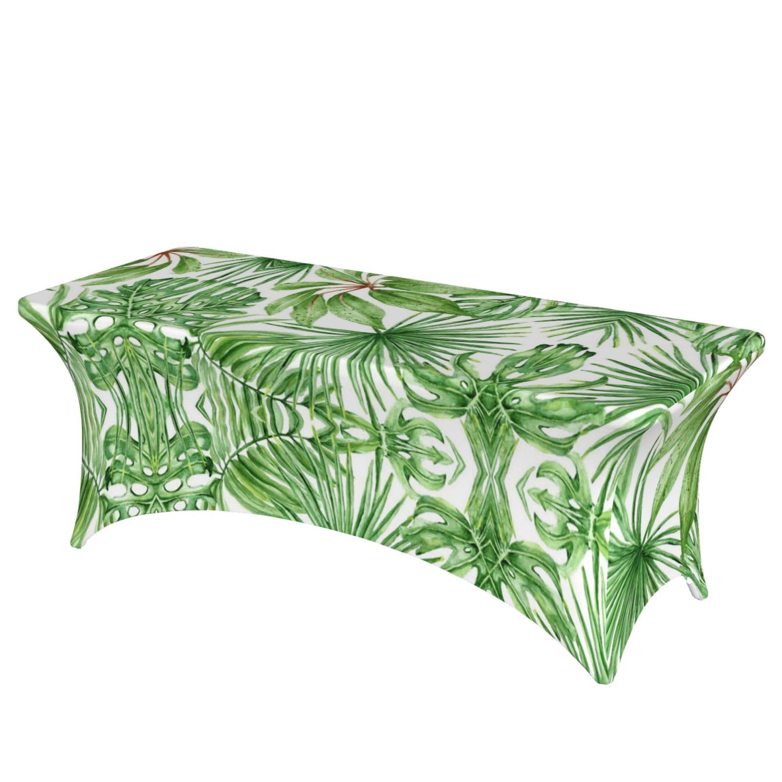 ERCgad Tropical Palm Banana Leaves Print Rectangular Tablecloth Dining Banquet Party Events Home Celebration Table Cover
