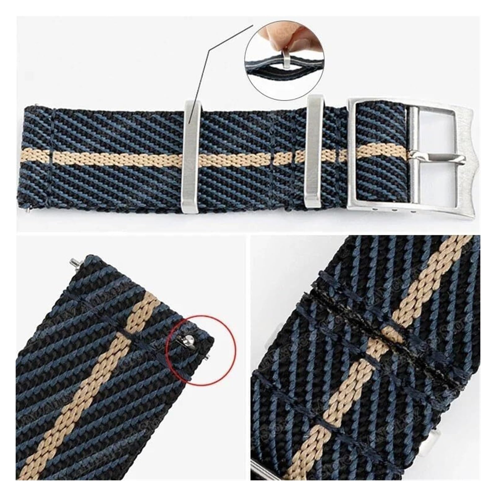 Remplacement du bracelet de la montre intelligente Bracelet de montre en Nylon 20mm 22mm, bracelet de montre souple de qualité supérieure, montres de remplacement de Sport universelles