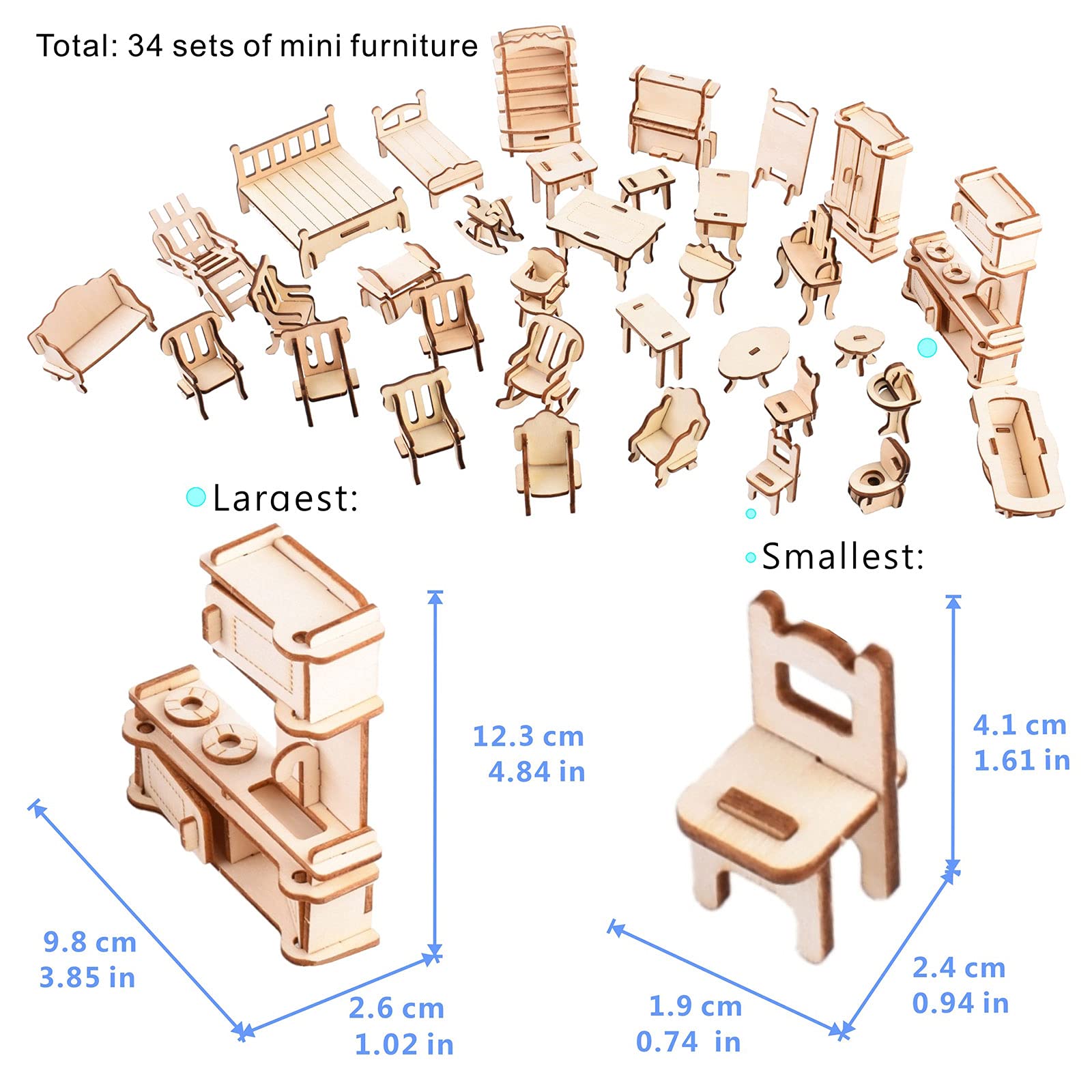 Cjeuxnr Puzzle 3D in legno fermalibri modellismo casa delle bambole magica fai da te kit casa in miniatura, negozio di magia in legno, casa delle bambole con mobili luce a LED, kit