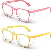 Vista 88 de Gafas de seguridad con estilo, gafas protectoras antiarañazos, transparentes para hombres y mujeres