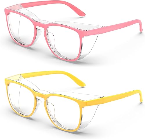 Gafas de seguridad con estilo, gafas protectoras antiarañazos, transparentes para hombres y mujeres