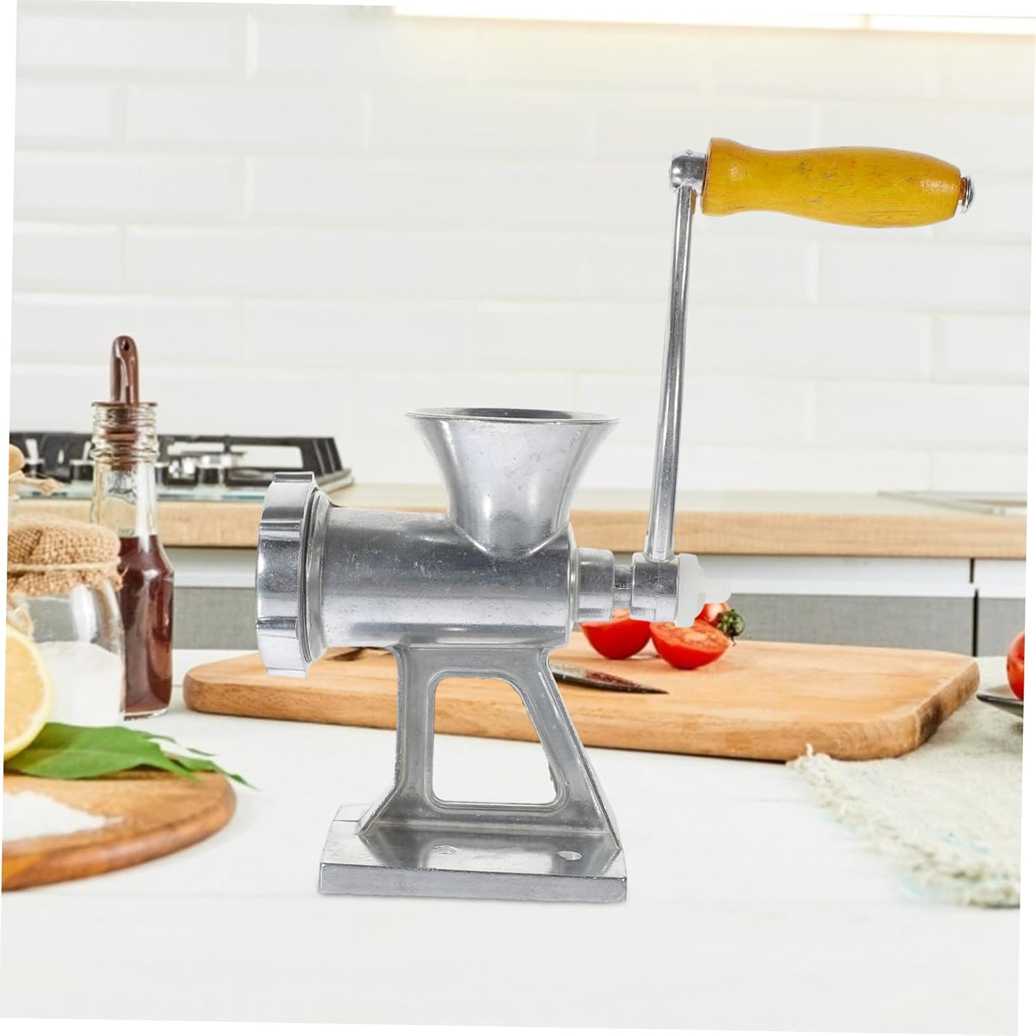 PRETYZOOM 1set Ergonomic Manual Meat Grinder Machine Sausage Filler for Beef Pork