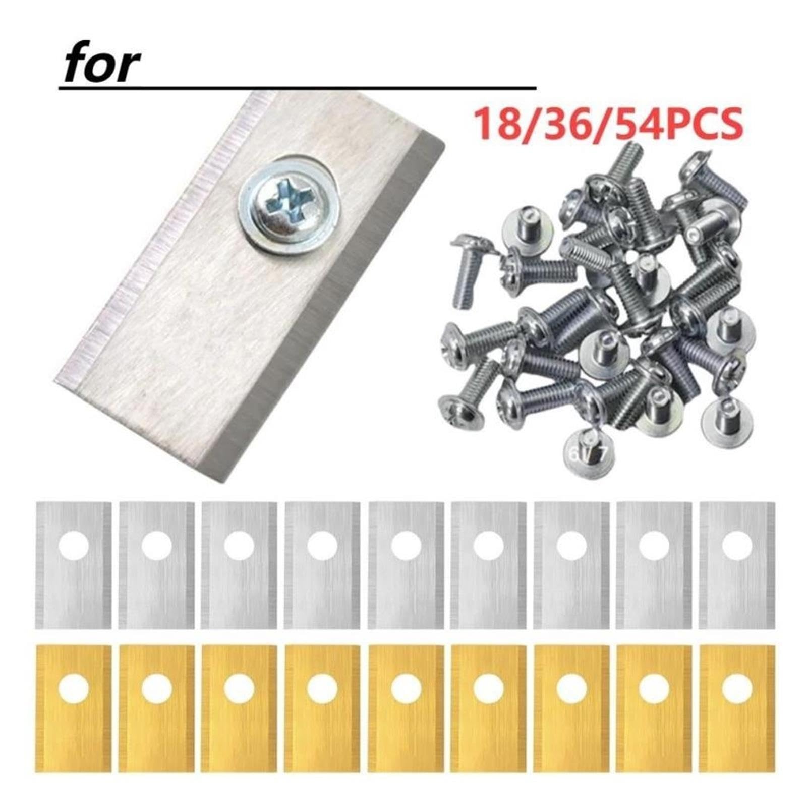 Juego De Cuchillas De Repuesto De Acero Inoxidable, 18/36/54 Uds., Cuchillas De Corte for Cortacésped Compatibles Con Cortacésped Robótico Worx Landroid(Gold 36PCS)