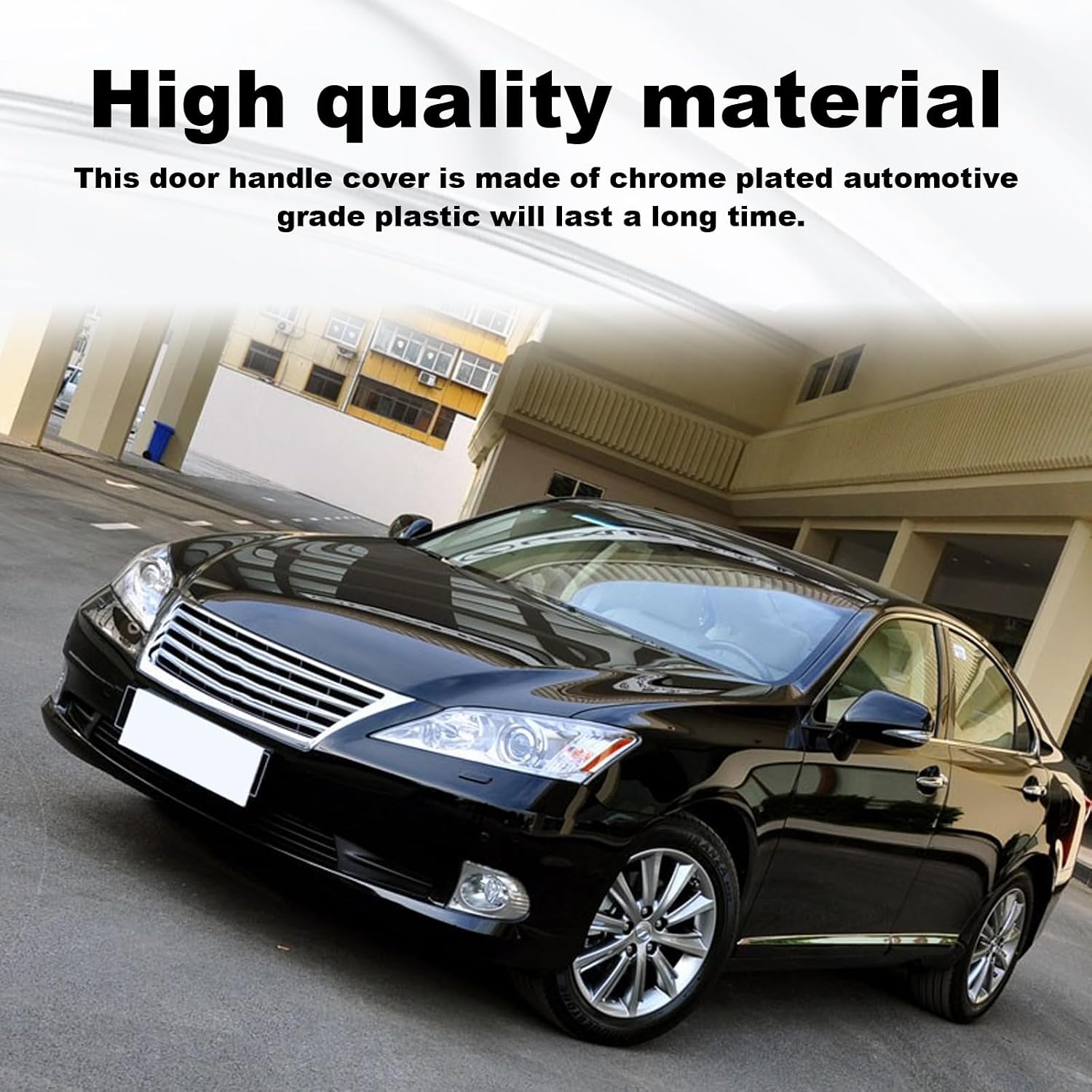 Chrome Door Handle Cover Cap Compatible with Lexus ES350 2007-2012 LS600hl 2008-2016, LS460 2007-2017 Front Driver Side Door Handle Key Cover Cap Replacement 69218-33010