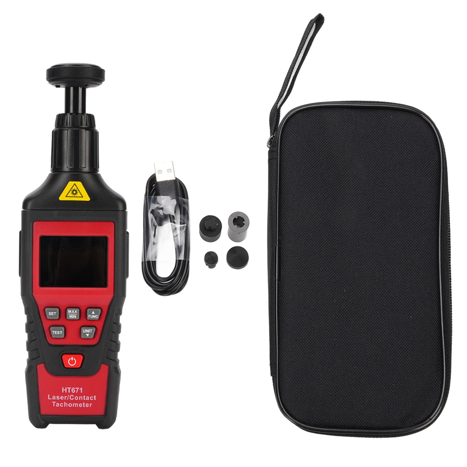 Topiky Tachimetro Digitale a Contatto, Misuratore di velocità RPM, Tester Portatile Ad Alta Precisione per la Manutenzione del Motore Automatico, Misuratore di velocità Tachimetrico Portatile per la
