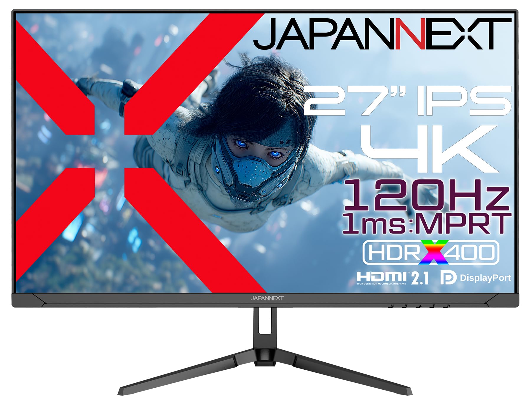 27インチ4K JAPANNEXT 3840x2160 IPS DP HDMI JAPANNEXT 27インチ IPSパネル搭載 120Hz/1ms(MPRT)対応 4K(3840x2160