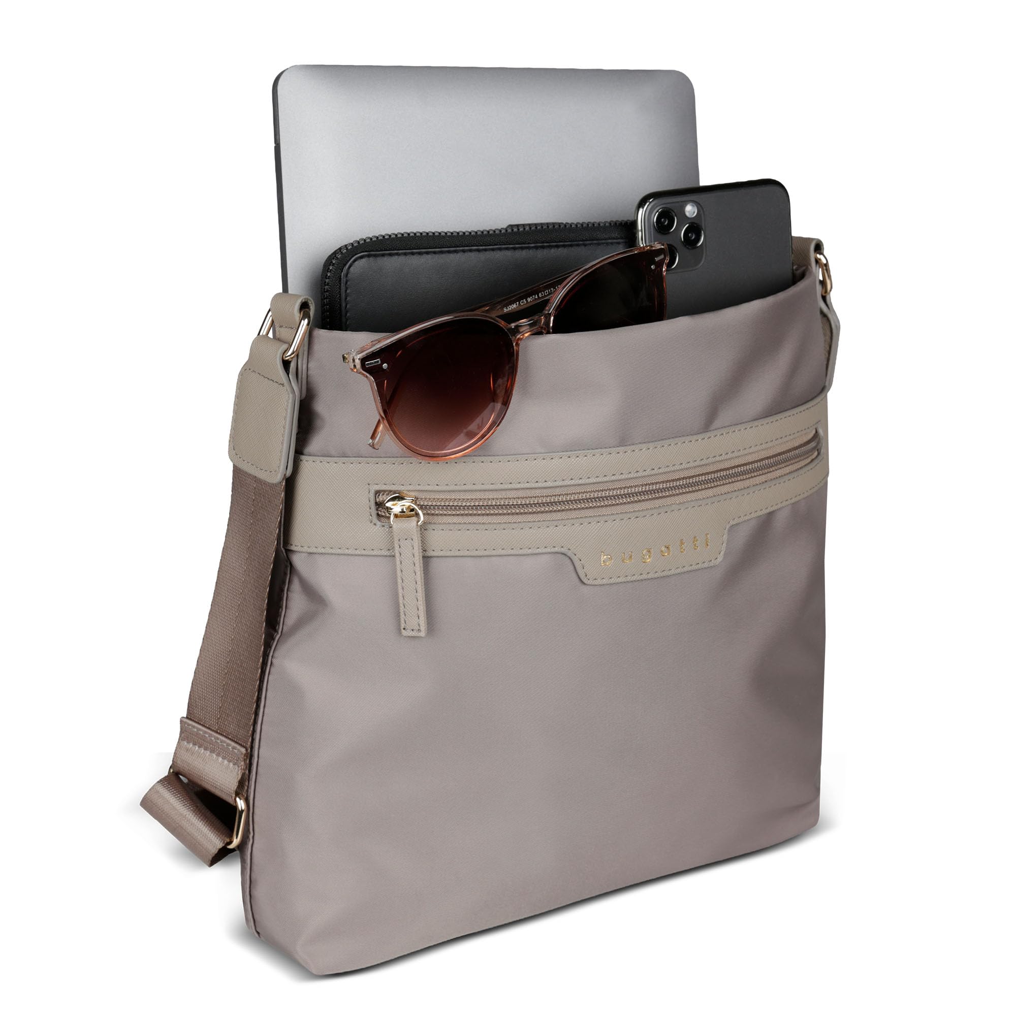 bugatti Mare 2.0 Schultertasche für Frauen, leichte Damen-Umhängetasche mittelgroß