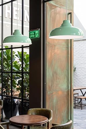 Marrien Lora Sarkıt Avize, Bohem Tavan Lambası ve Salon Mutfak Aydınlatması - Mint Yeşili - 33 cm - Modern Dekoratif Tavan Armatürü [Enerji Sınıfı A]