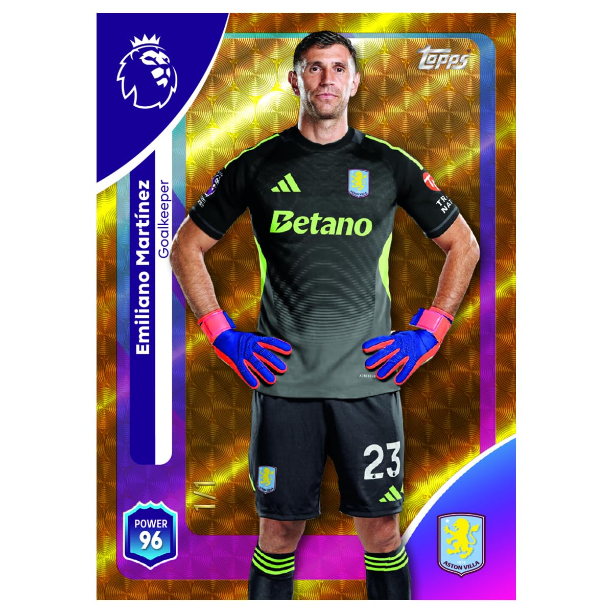 Topps Premier League 2025/26 Super Tin #2 (seria Hall of Fame) | zawiera 50 kart plus 3 ikony Hall of Fame, karty kolekcjonerskie + 250 rękawów na karty Protectodon