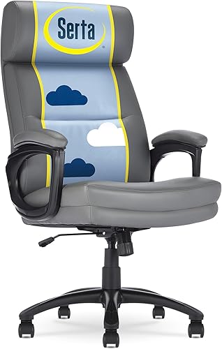Miniatura 12 de Serta Comfort Executive Silla de oficina grande y alta, silla ergonómica de escritorio de computadora con respaldo alto, asiento acolchado