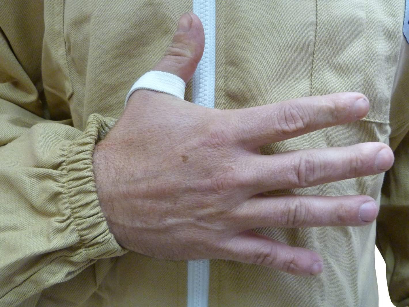 AGS Traje de apicultura de algodón con sombrero redondo – Ropa protectora verde oliva para apicultores, traje profesional tradicional de apicultura (mediano)