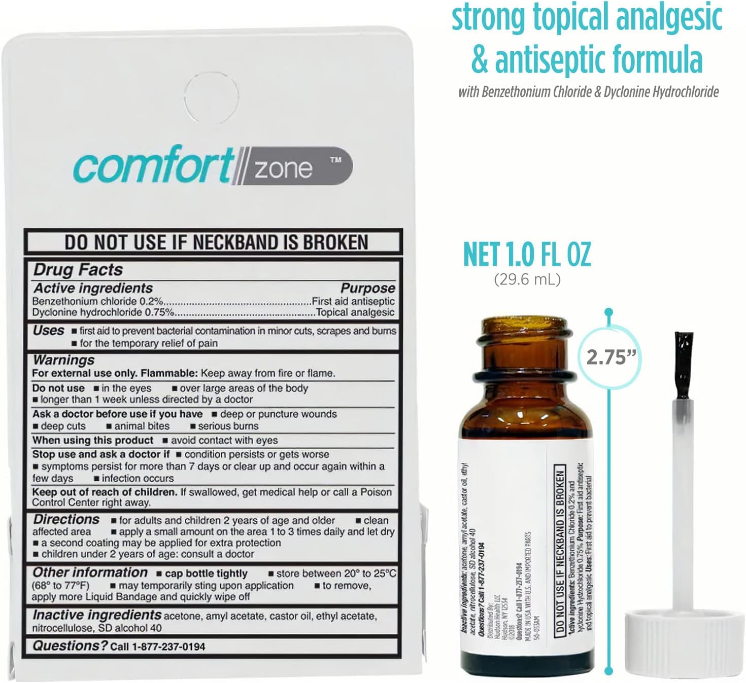 Liquid Bandage for Skin, Topical Analgesic and Antiseptic, Protective Skin Barrier for Small Cuts and Wounds, Easy To Apply Liquid Bandage for Cracked Fingers & Other Affected Areas, 1 Ounce (3 Pack) - Image 8