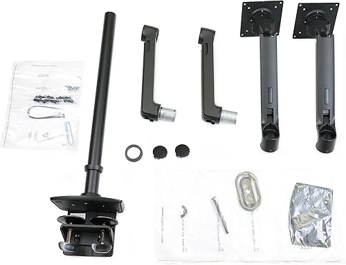 Miniatura 6 de Ergotron Brazo de monitor dual apilable vertical LX, soporte de escritorio VESA para 2 monitores de hasta 40 pulgadas, 7 a 22 libras cada uno, poste