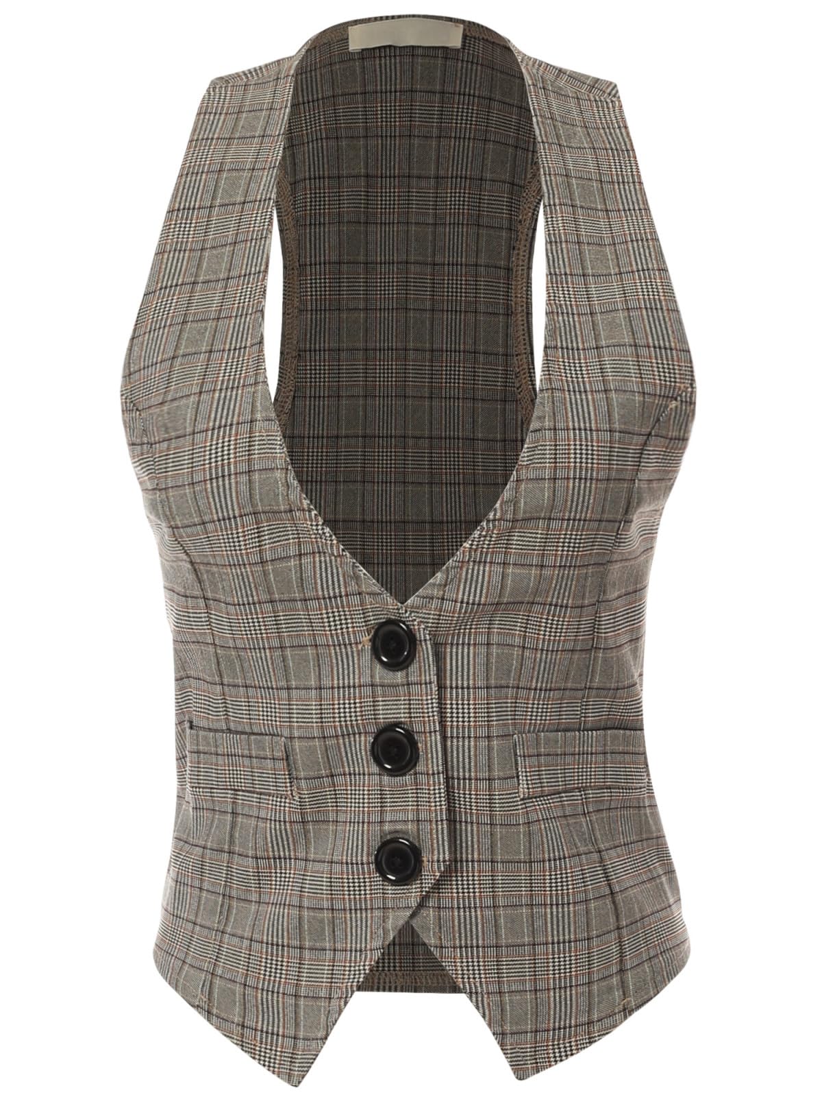 Design by Olivia Womens Dressy Casual Versatile Racerback Vest Tuxedo Suit Waistcoat