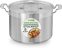 Vista 16 de NutriChef Olla de acero inoxidable de 12 cuartos de galón con tapa de acero inoxidable – Olla grande de grado alimenticio 18/8 resistente