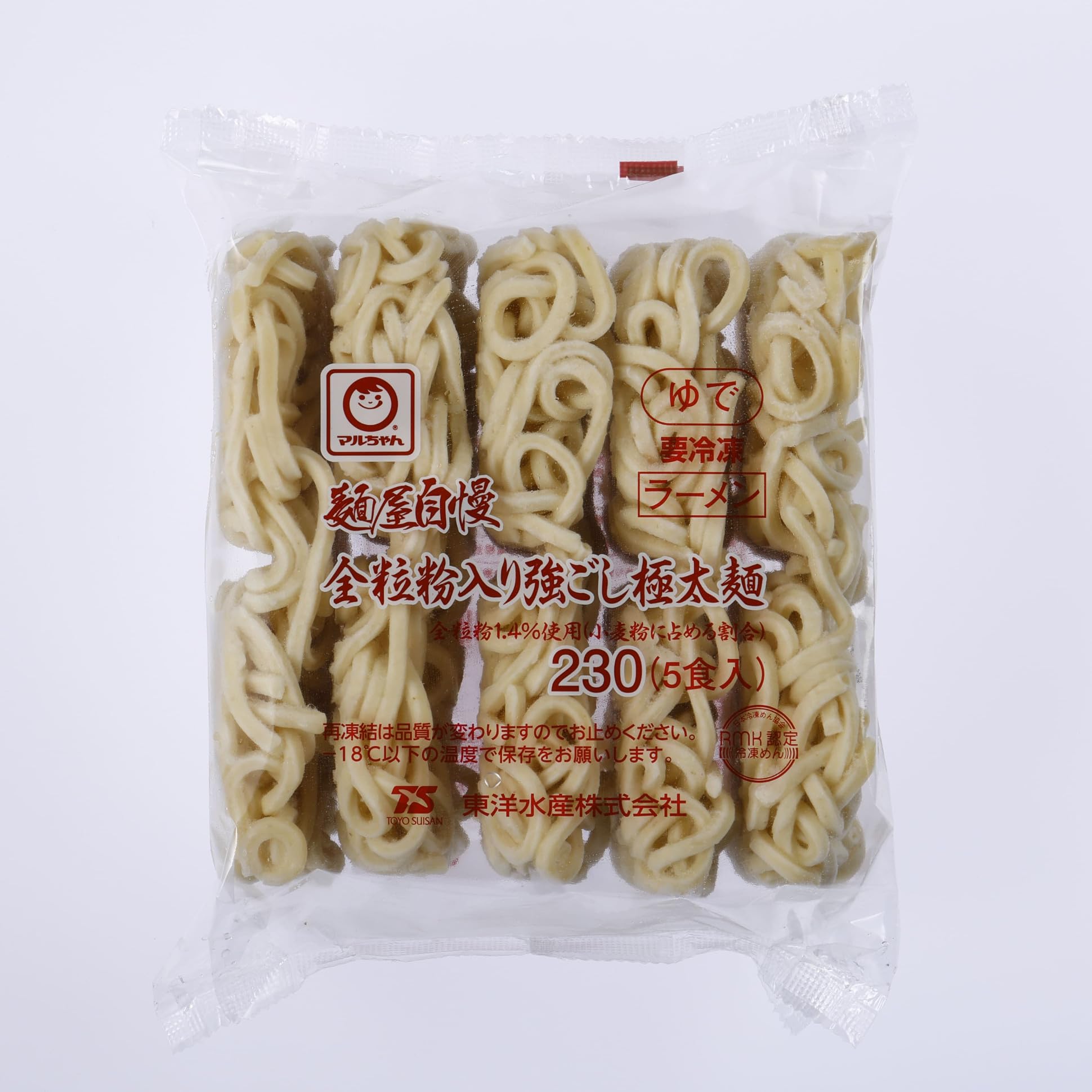 Amazon.co.jp: [冷凍]マルちゃん 麺屋自慢 全粒粉入り 強ごし極太麺