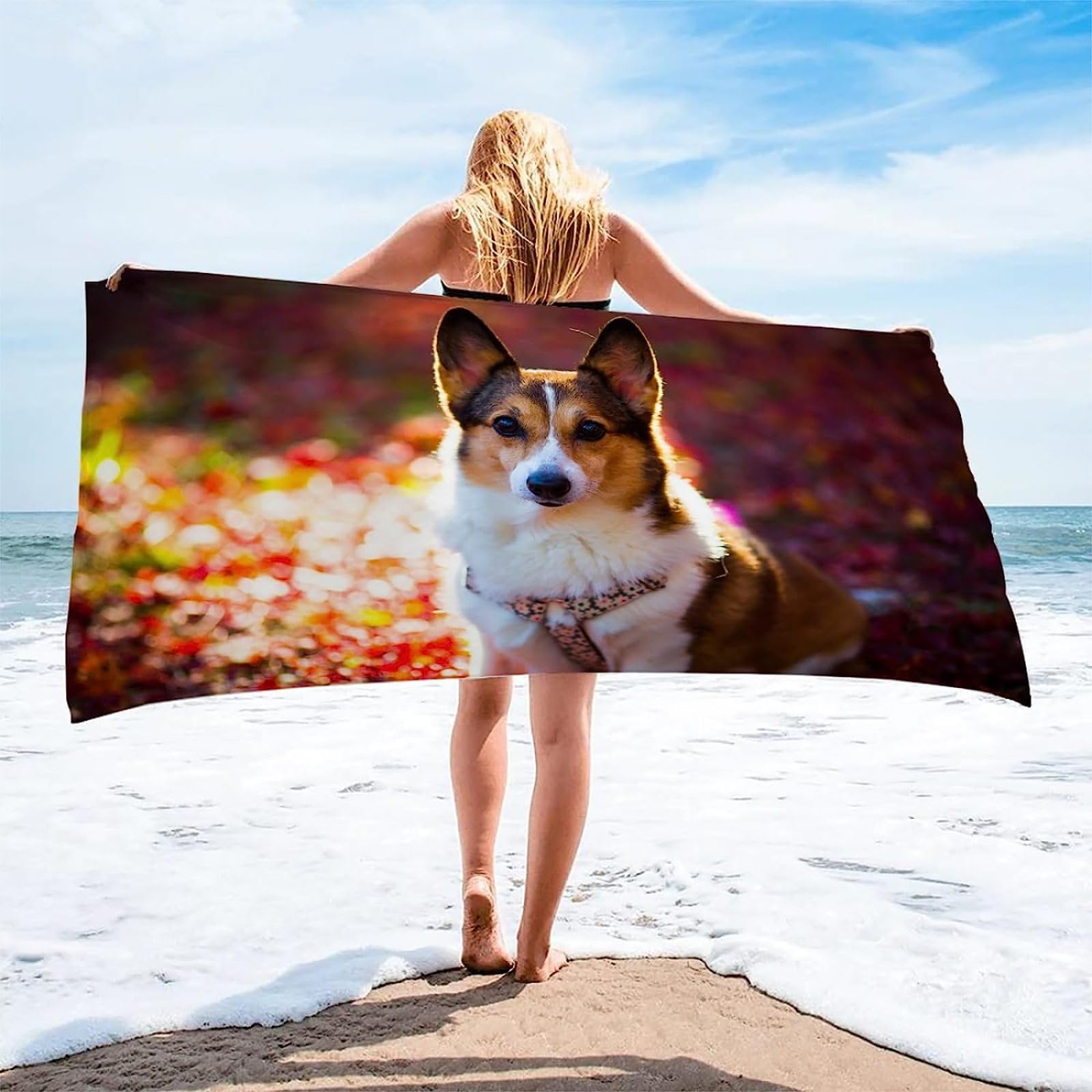 FANSU Serviettes De Plage Microfibre Grande Taille, Animal Imprimé