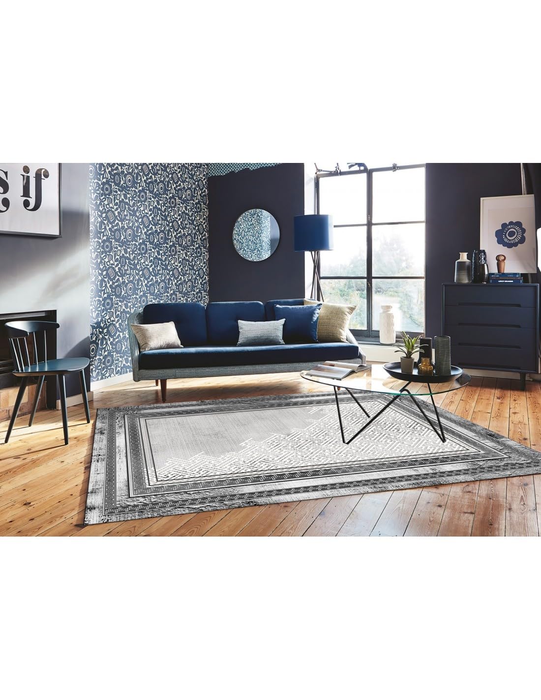 MANI TEXTILE Tappeto NAJAT Grigio 160 x 230 cm