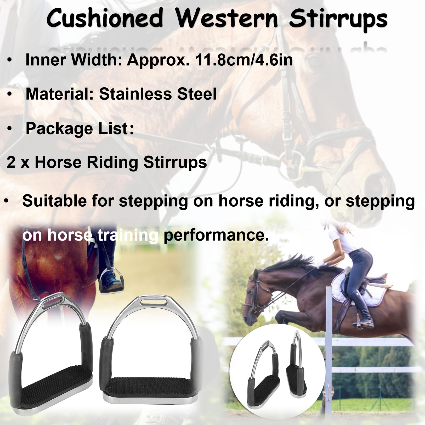Lot de 2 Étrier de Cheval, Étrier de Cheval Couvre-Chaussures pour Équitation Étriers D'équitation en Plastique Etrier De Securite Equitation pour la Performance et L'entraînement