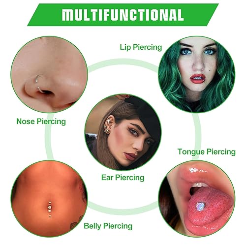 Miniatura 5 de Kit profesional de agujas de catéter para piercing, 50 unidades, 5 tamaños en 1 caja (14G16G18G20G22G)  Agujas esterilizadas de grado médico para