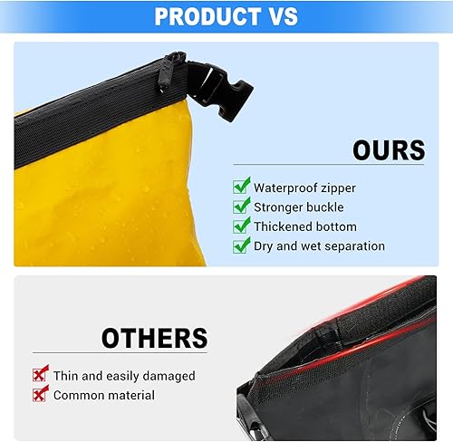 Miniatura 7 de Alforjas para motocicleta, bolsas de lona impermeables para viajar, Amarillo-80L, estilo3-80l