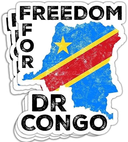 Adhesivos Freedom for DR Congo I Stand con adhesivo del Dr. Congo, soporte para la República Democrática del Congo, calcomanías de apoyo para la