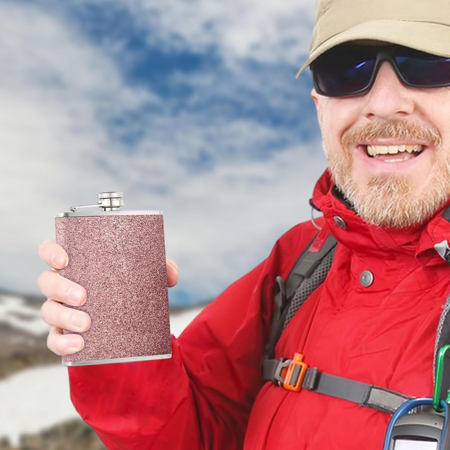 Alcohol Drinking Flasks Glitter Portable Leak-Proof