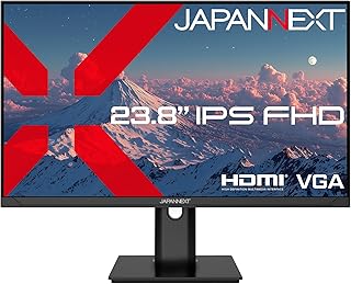JAPANNEXT 23.8インチ IPSパネル搭載 フルHD(1920x1080)解像度 液晶モニター JN-IPS238F-HSP HDMI VGA HDR 高さ調整 ピボット対応 【2年保証】