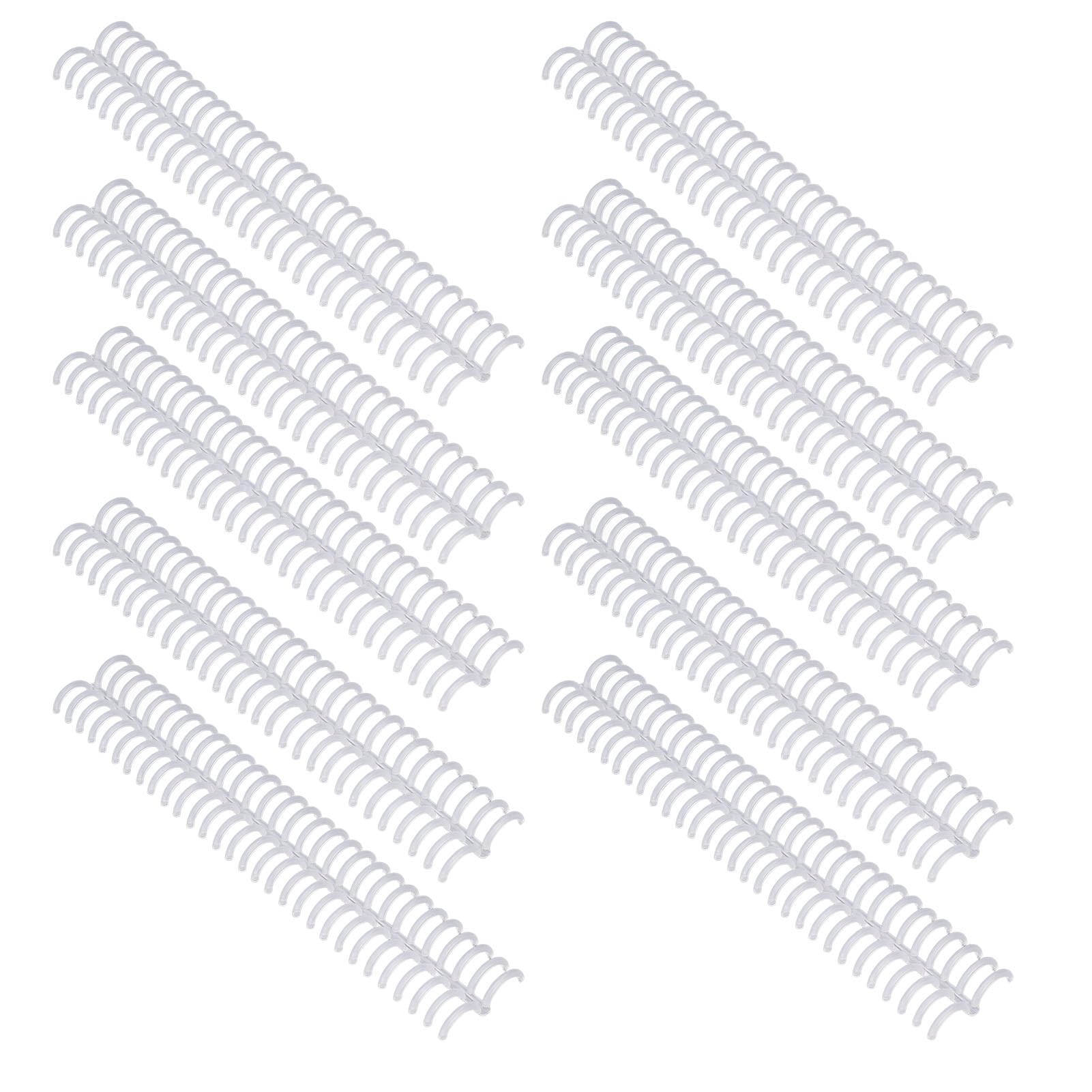 Bindekamm aus Kunststoff, 30 Ringe, Hohe Kapazität, Anpassbare Länge, A4, B5, A5, 150 Blatt, PP, 30er-Pack Spiral-Buchbinder für Notizbücher, Tagebücher, Kalender mit Ruhigen