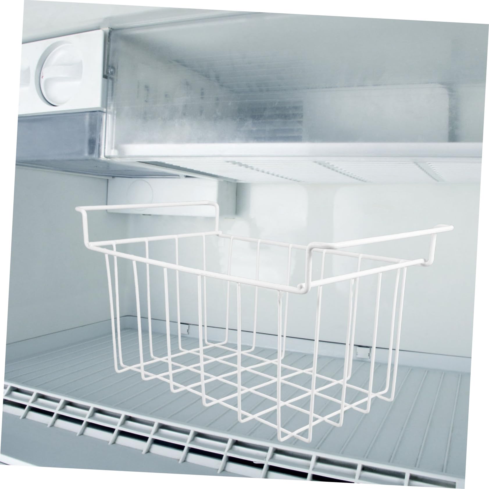 Ciieeo Cesta Deslizante para Congelador Multiusos 40x22x20 Cm Alambre Resistente Colgante para Almacenamiento Organizado y Fácil Limpieza Adaptable Hogar Cocina