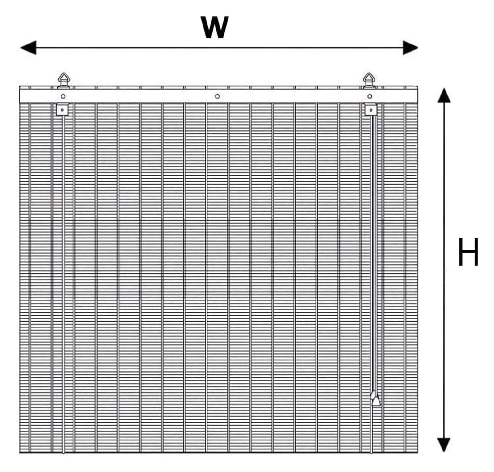 Tenda a rullo in bambù retrò, tende a pacchetto naturali, marrone scuro, tenda oscurante e traspirante, per interni/esterni/veranda/patio, personalizzabile (120 x 230 cm)
