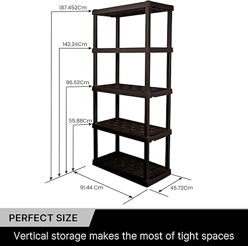 Miniatura 9 de Koolatron Estantes de almacenamiento Oskar de 5 niveles, organizador de pared de baño, estante de libros de juguetes para habitación de niños, sin