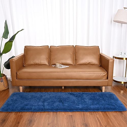 Miniatura 5 de Alfombra de pasillo para dormitorio, 2 x 6 pies, alfombras de área suaves, peludas y esponjosas para habitación de niñas y niños, alfombra lanuda de