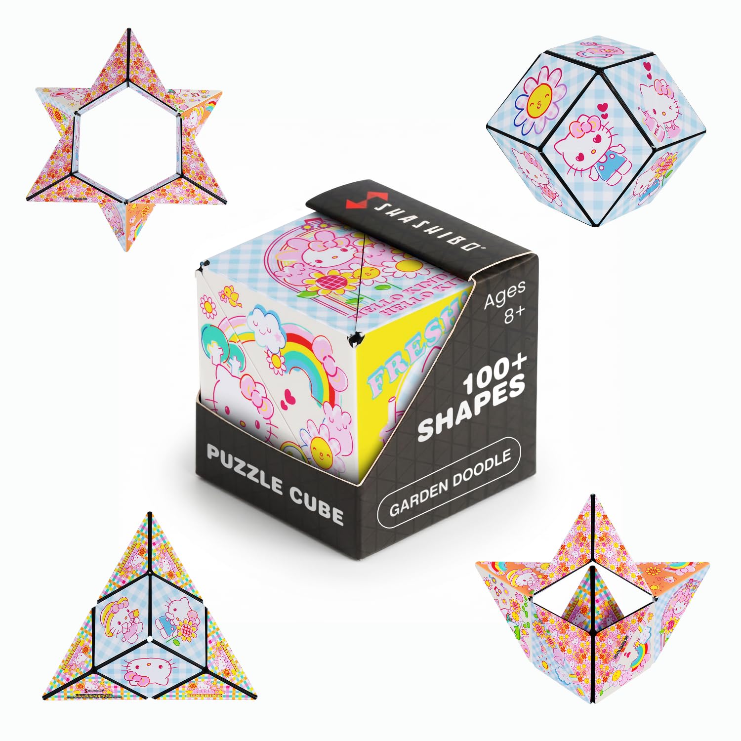 Shashibo Hello Kitty Magnetic Puzzle Cube, Stress Relief Fidget Toy