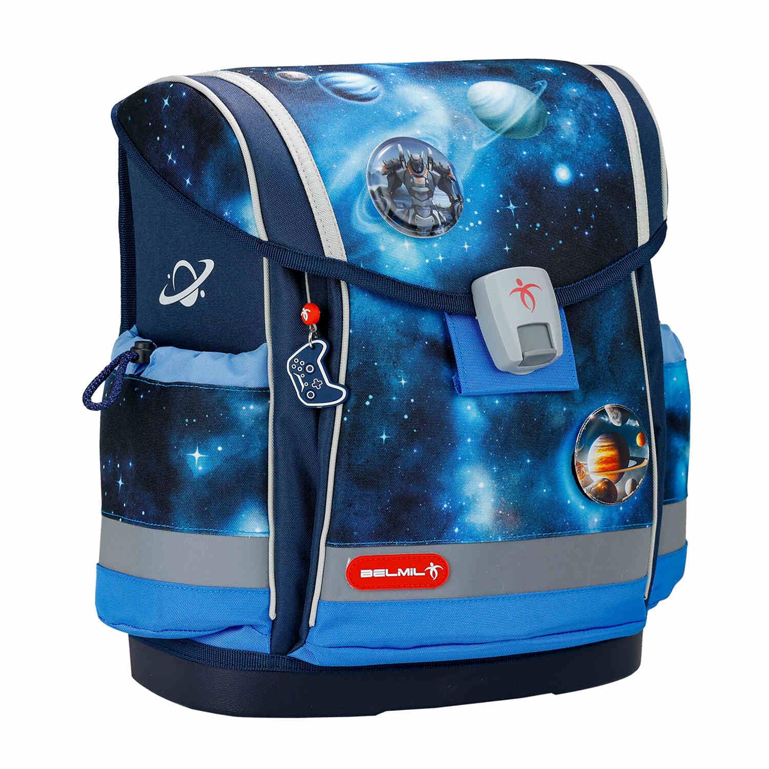 Belmil Classy Plus Schulranzen Set 5-teilig mit Brustgurt (405-78/AG/S) (Galaxy Light)