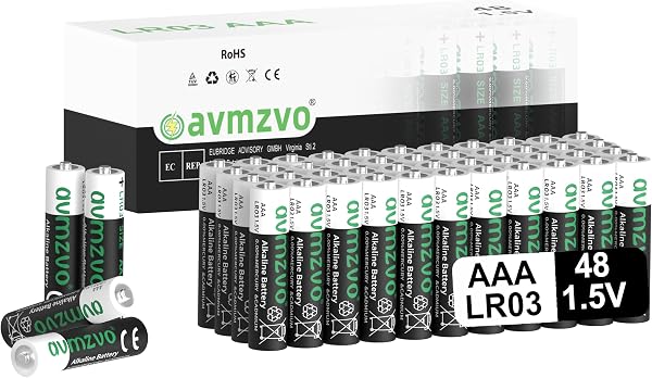 Pilas AAA, Paquete de 48, Batteries LR03 1,5 V alcalinas, 1,5V, Potencia Duradera, Potente, se Puede Utilizar para Juguetes, Despertador y Otros Dispositivos electrónicos - 1
