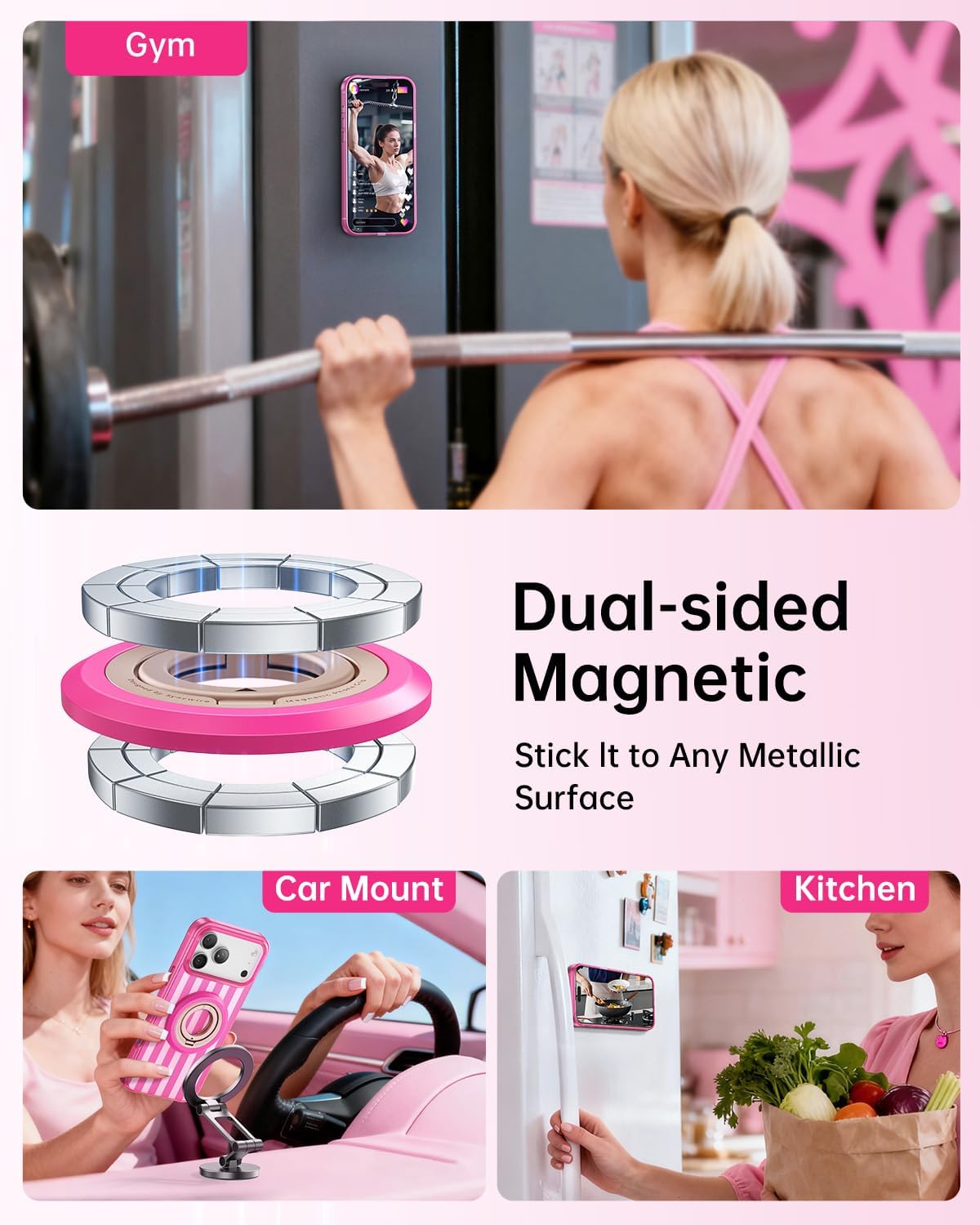 SYNCWIRE for MagSafe Phone Grip, Valentine's Galentine's Day Birthday Gifts for Her Women Mom Girlfriend Best Friends Sister Wife Teen Girl Magnetic Phone Ring Holder Kickstand - Image 4