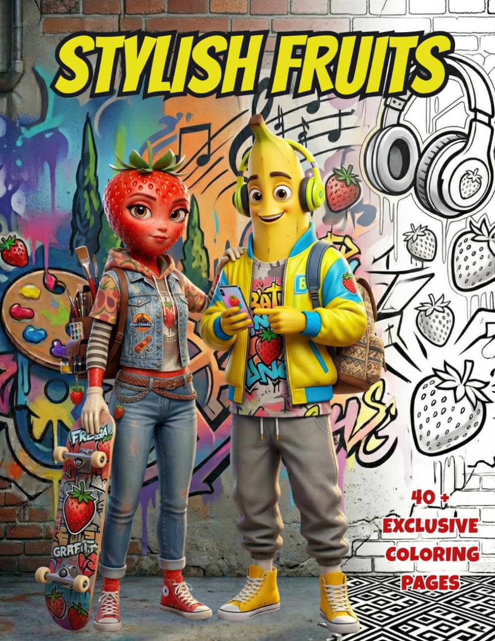 STYLISH FRUITS: Strawberry & Banana: Style, Color, and Friendship: Recommended for teens and creative young adults
