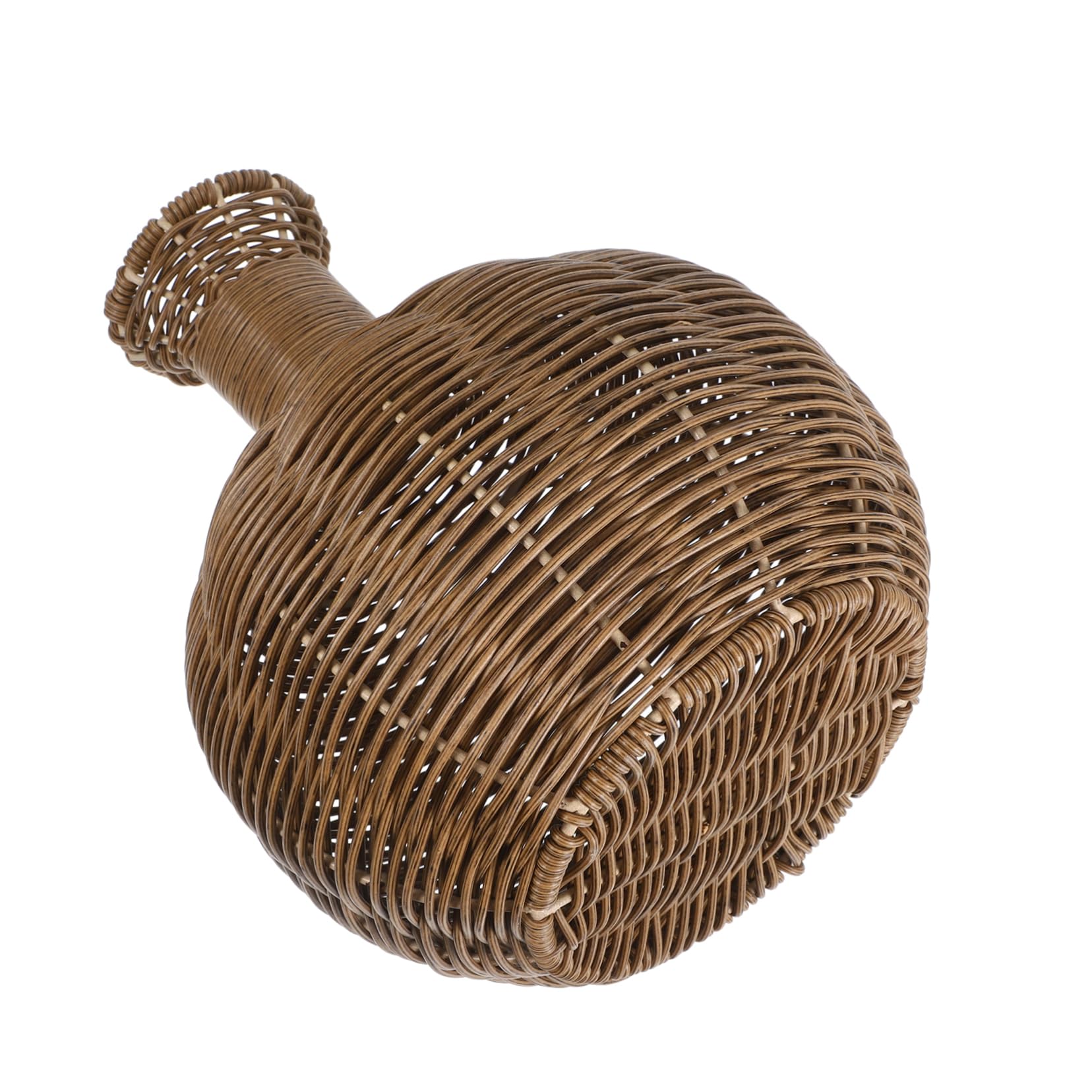Vase tressé plastique rotan pour salon et décoration bureau