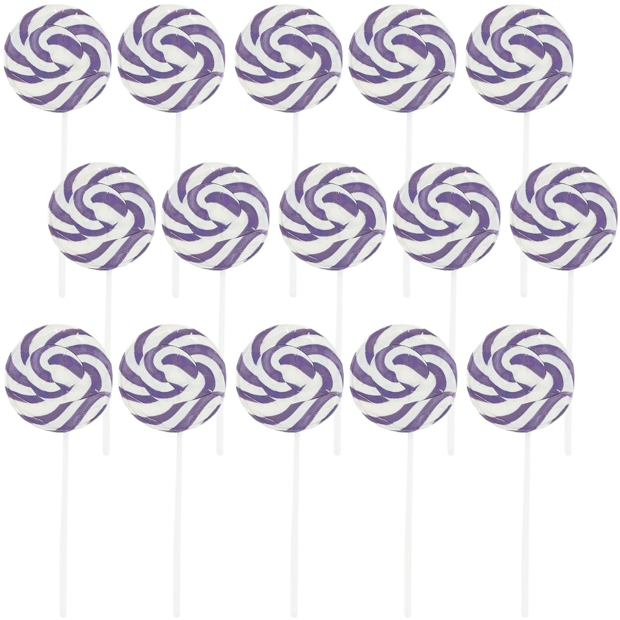 - Purple Swirl Lollipop Sucker - Bulk Set of 24 Individually Wrapped Pops - Candy Buffets, Graduation Parties, Anniversaries & Weddings